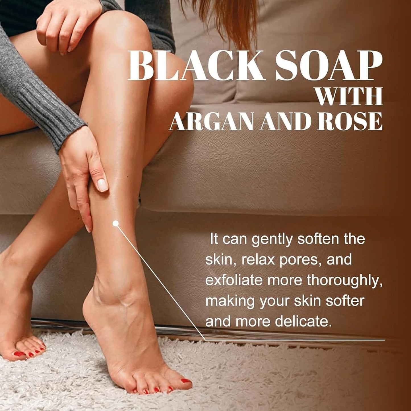 Raw African Black Soap Paste 100% Pure & Natural for Skin, Hair, Body (500 Gram)