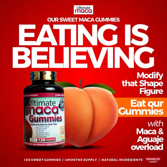 Ultimate Maca Gummies (120 Capsules) Import USA