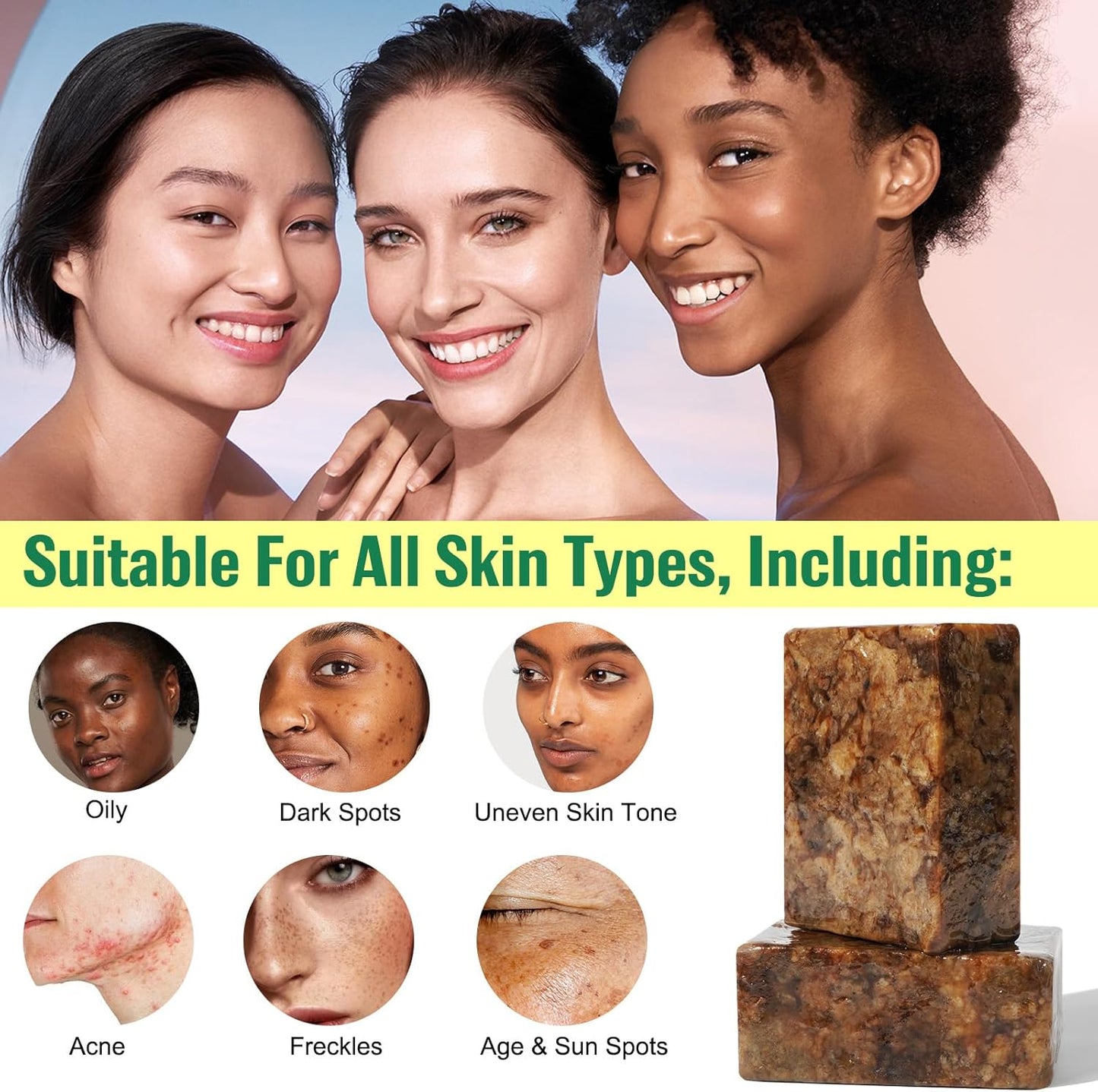 MAMA Raw African Black Soap (Import From Ghana)
