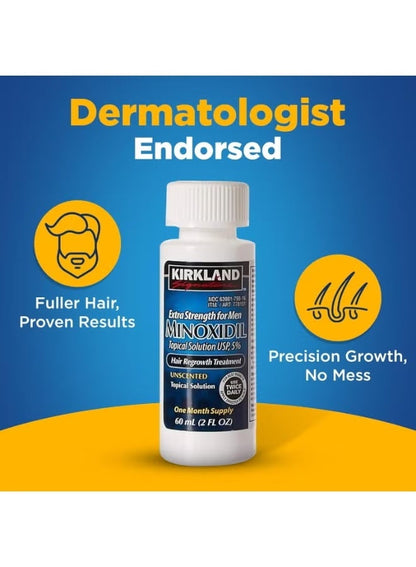 Pack Of 6 Minoxidil 5% Extra Strength Hair Regrowth Bottles 60ml for men and women