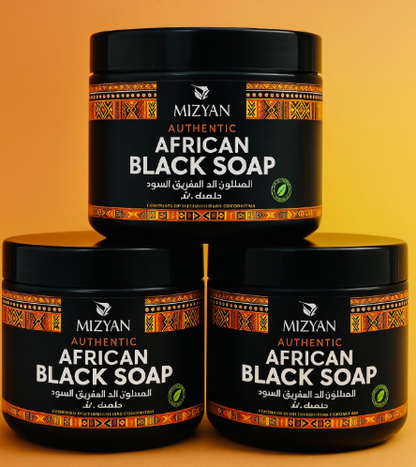 Raw African Black Soap Paste 100% Pure & Natural for Skin, Hair, Body (500 Gram)