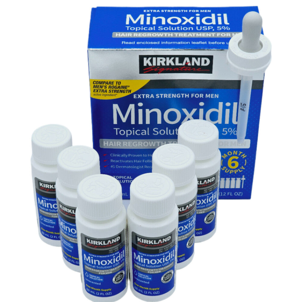 Pack Of 6 Minoxidil 5% Extra Strength Hair Regrowth Bottles 60ml for men and women