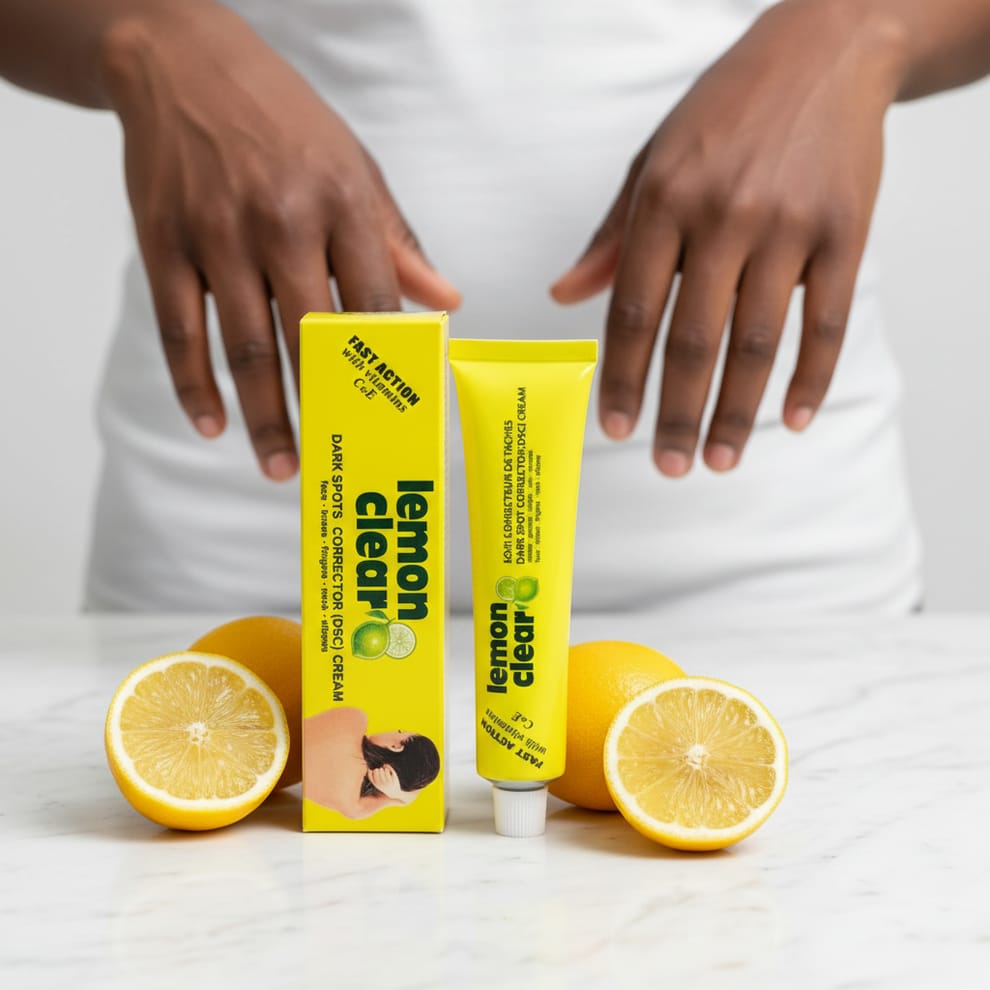 Lemon Clear Cream for Dark Spots & Dark Knuckles, Brightening Skin Care Cream for Uneven Skin Tone, Face & Body
