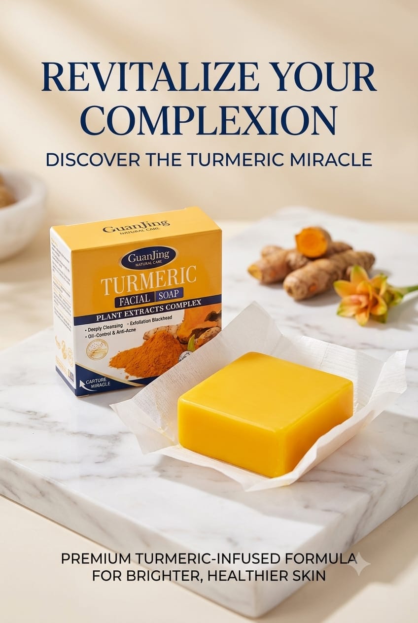 Handmade Turmeric & Kojic Soap | Imported from Africa | Natural Face & Body Cleansing Bar | Helps Reduce the Appearance of Dark Spots ( BUY 1 GET 1 FREE )
