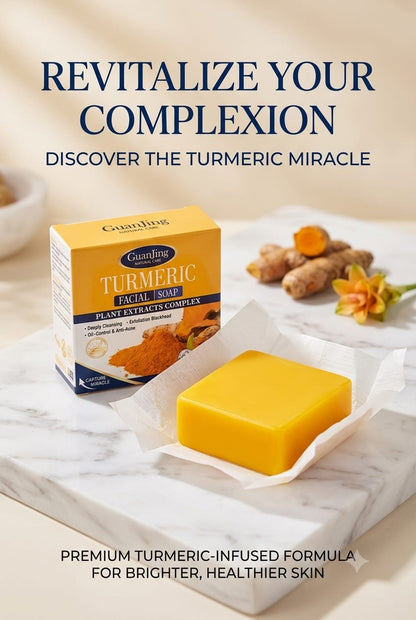 Handmade Turmeric & Kojic Soap | Imported from Africa | Natural Face & Body Cleansing Bar | Helps Reduce the Appearance of Dark Spots ( BUY 1 GET 1 FREE )
