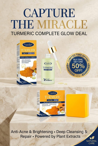Handmade African Turmeric Soap, Imported from Africa, Natural Face & Body Cleansing Bar, Helps Improve the Appearance of Uneven Skin Tone, Suitable for All Skin Types