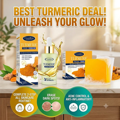 Handmade African Turmeric Soap, Imported from Africa, Natural Face & Body Cleansing Bar, Helps Improve the Appearance of Uneven Skin Tone, Suitable for All Skin Types